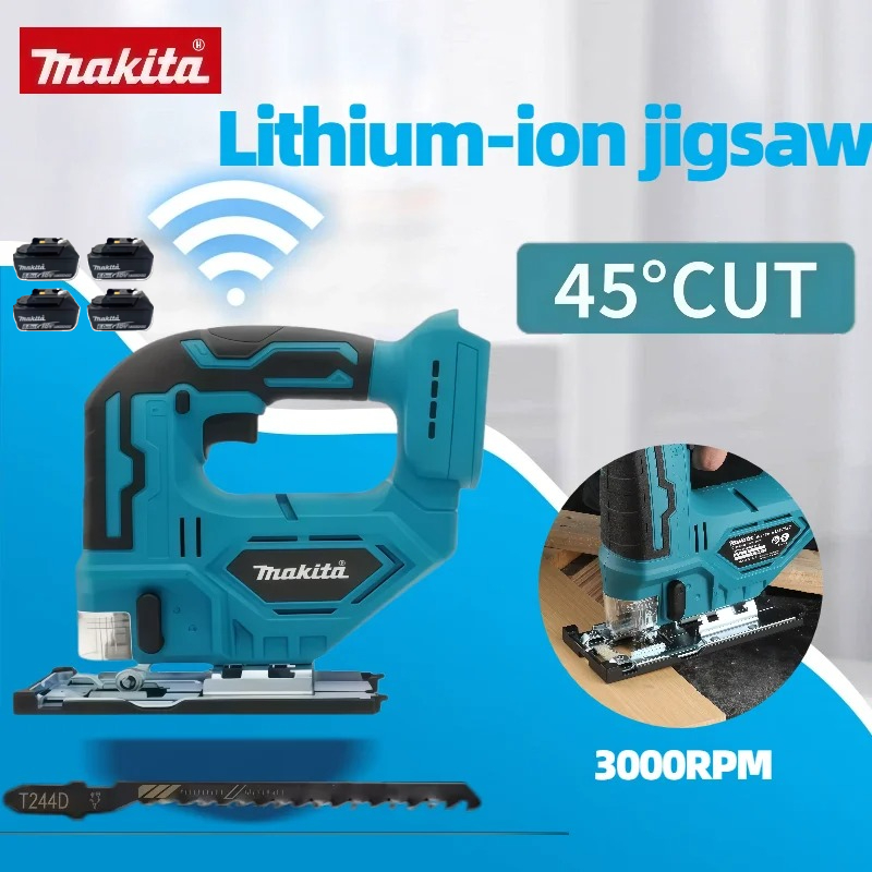 Metal Saw Reciprocating - มากีต้า DJV182 เครื่องตัดไฟฟ้าแบบไม่มีแปรงถ่าน เครื่องตัดลวดงานไม้แบบชาร์จไฟได้อเนกประสงค์