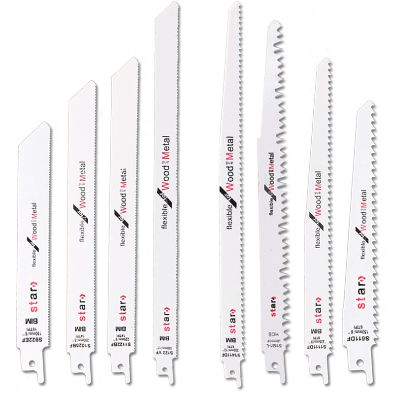 Metal Saw Reciprocating - ใบเลื่อยลูกสูบแบบงานหนัก ทำจากเหล็กอัลลอย ตัดเร็ว สำหรับงานไม้ ท่อโลหะ กระจก