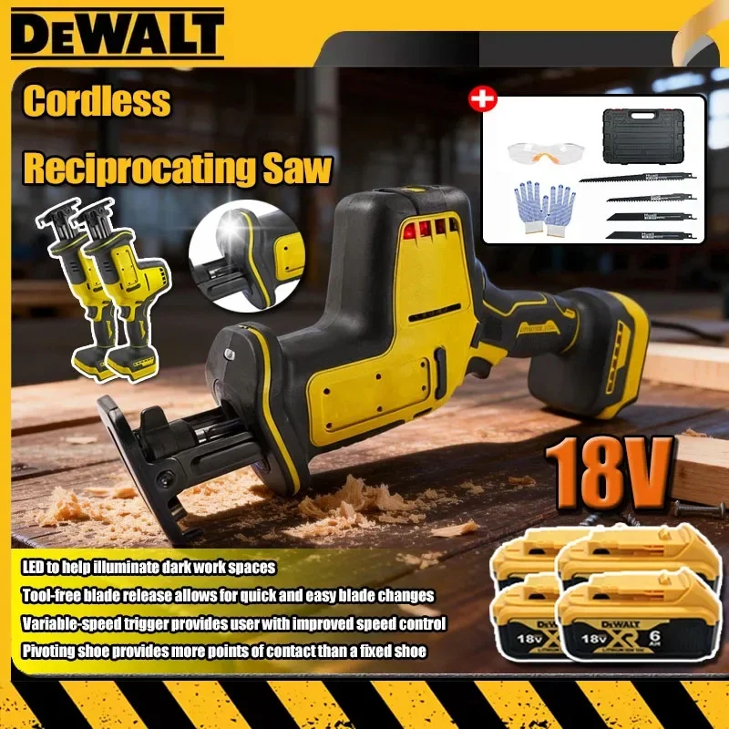 Metal Saw Reciprocating - DEWALT เลื่อยลูกสูบไร้สาย ปรับความเร็วได้ ไม่มีแปรงถ่าน สำหรับตัดโลหะและไม้ ใช้กับแบตเตอรี่
