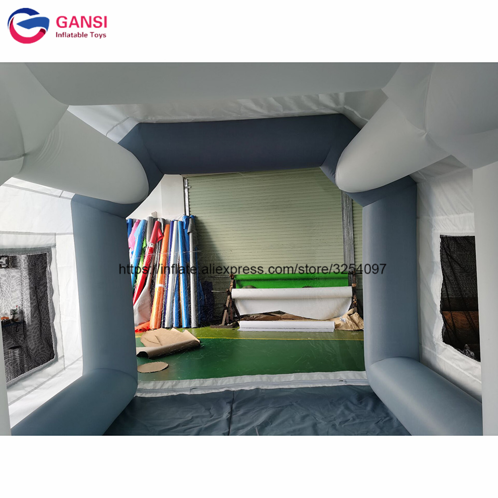 Inflatable Paint Booth - เต็นท์พ่นสีแบบเป่าลมผ้าฟอร์ดซ์ ห้องพ่นสีแบบเป่าลมสำหรับรถจักรยานยนต์