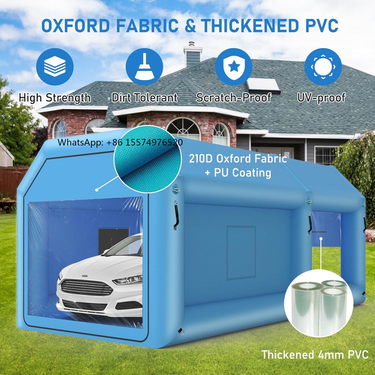 Inflatable Paint Booth - เต็นท์โรงรถเป่าลมสีขาวขนาดใหญ่แบบสั่งทำพิเศษ ปี 2026, เต็นท์โรงรถเป่าลมสำหรับใช้งานกลางแจ้ง, เต็นท์ห้องพ่นสีแบบกันลม