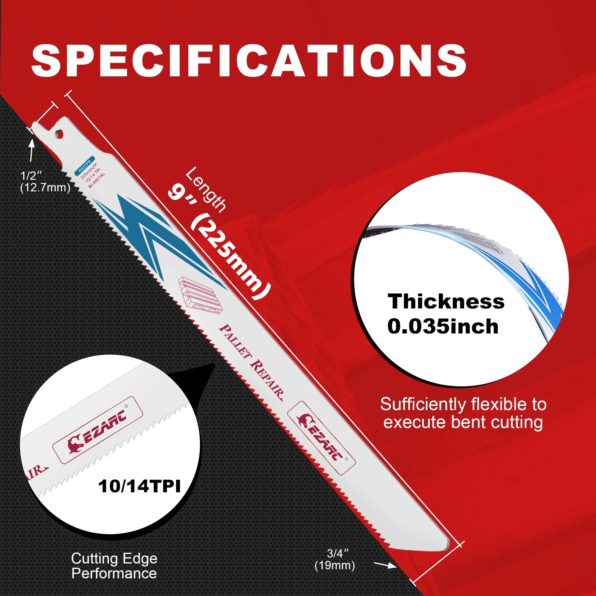 ใบเลื่อย EZARC 20 ชิ้น ขนาด 9  - Metal Saw Reciprocating บทวิจารณ์และราคา